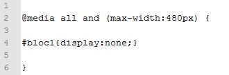 exemple de code css display none